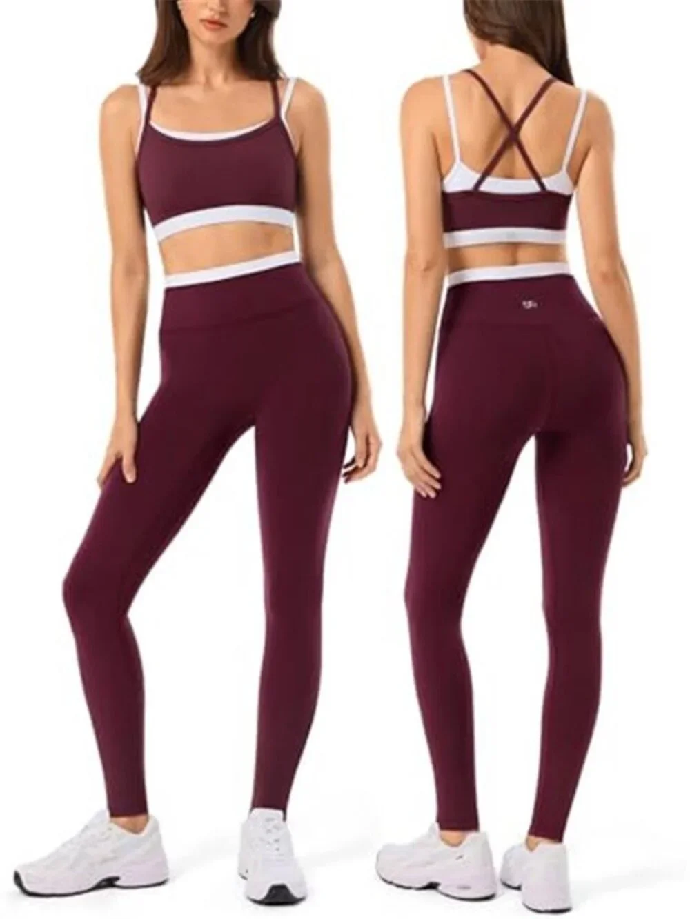 Women’s Seamless Workout Set Yoga Leggings Sports Bra Matching Gym Outfit
